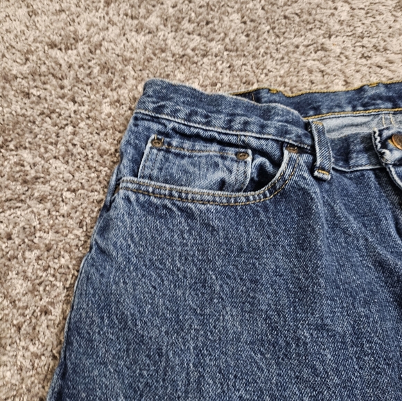 Wrangler Men’s 34x32 Blue Jeans Classic Fit Straight Leg Distressed 100% Cotton - Picture 4 of 10